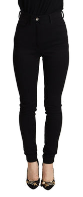 Dolce & Gabbana Black High Waist Skinny Slim Fit Pants -   -  Dolce & Gabbana.